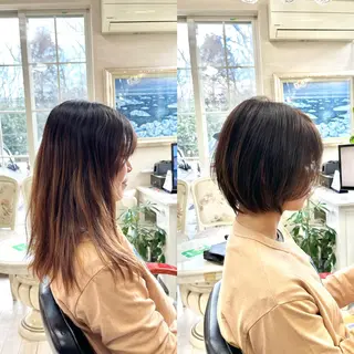 ショート カラー ✨髪質改善・縮毛矯正 専門美容室マーベルのヘアスタイル