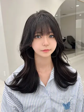 ロング カラー MAEUL NAGOYA所属・前髪顔周り/レイヤー 韓国/桔川恒のヘアスタイル