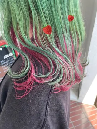 セミロング カラー 神谷 涼のヘアスタイル