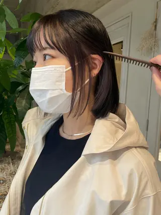 ミディアム カラー ベージュ🤎透明感 カラー🤎anriのヘアスタイル