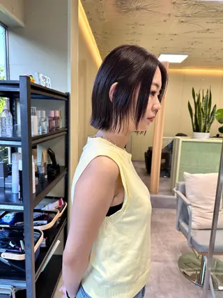 ミディアム ボブ/ぱつっとボブ/ 谷口 海星のヘアスタイル