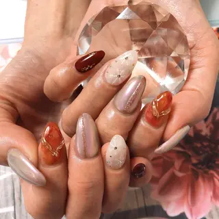 セミロング ネイル 💎ビューティサロン 湘南　RIRAN💎のネイルデザイン