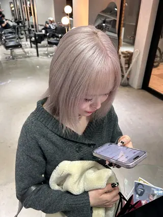 ロング 服部遥斗/大阪心斎橋 /ハイトーン/カラーのヘアスタイル