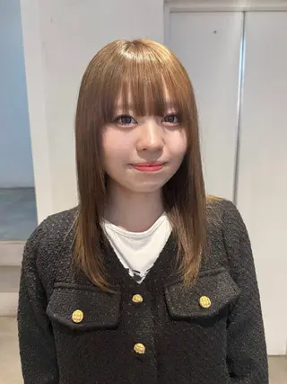 ミディアム カラー ハイトーン/デザイン 🪐·˚⌖MIHOのヘアスタイル