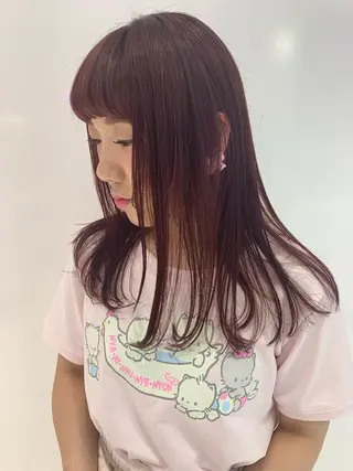 ロング カラー ハッシュカット/ハイ トーン/MANAMIのヘアスタイル