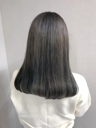 セミロング カラー ケアブリーチ /髪質 改善/古橋圭史郎のヘアスタイル