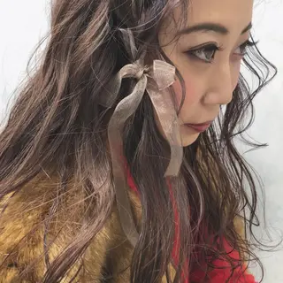 ロング カラー ヘアアレンジ ORIKA 美容室のヘアスタイル
