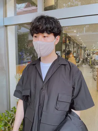 ショート パーマ メンズ メンズパーマ タカキリョウのヘアスタイル