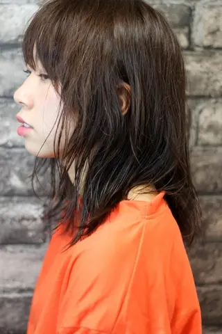ミディアム 柴田 陽平のヘアスタイル