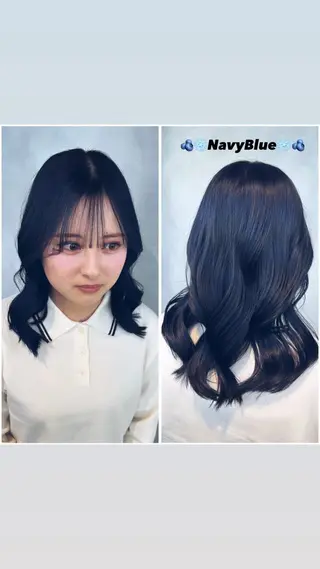 セミロング カラー 茅ヶ崎/ハイトーン/ Ramuのヘアスタイル