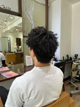 ショート メンズ メンズ特化/フェザー パーマ  和哉のヘアスタイル