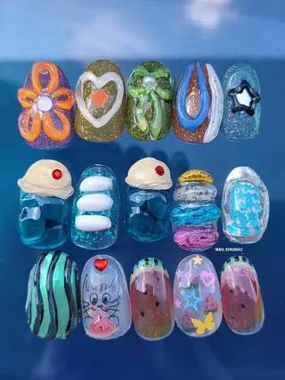 ネイル 3dパーツ/流行り 👧shushu❤️のネイルデザイン