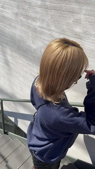 ミディアム カラー 韓国風/オシャレ /縮毛矯正/滝口琴未のヘアスタイル