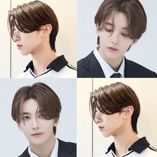 メンズ rina似合わせ レイヤー韓国カラーのヘアスタイル