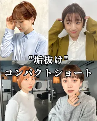 ショート カラー IVORY.所属・🟩白髪ぼかし/ボブ /ショートヘア/大司のヘアスタイル