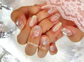 ネイル 23時まで❤︎韓国、 ワンホンネイルのネイルデザイン