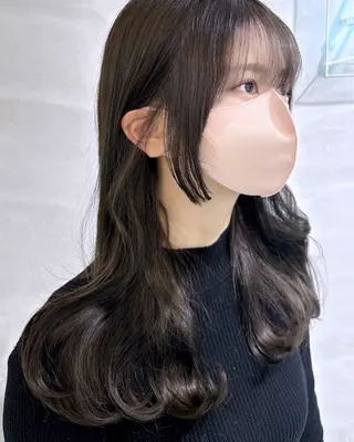 セミロング カラー 盛れる顔まわりカット 🩰💕SHIONのヘアスタイル