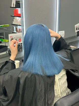 ミディアム カラー 栄/デザイン/ ブリーチ/琉輝のヘアスタイル