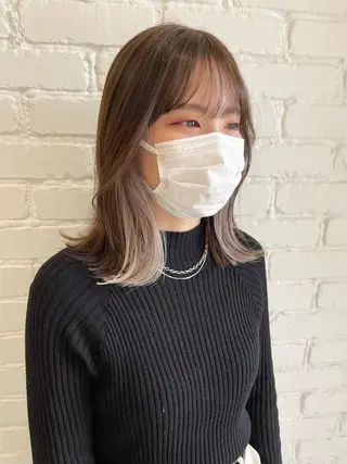 ミディアム 🌿透明感カラー 松本麻里奈🌼のヘアスタイル