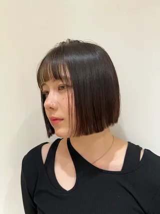 ショート カラー パーマ/ボブ /レイヤー チヒロのヘアスタイル