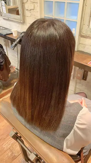 セミロング カラー 個室　髪質改善サロン　HANARE by youres hair 神楽坂 【はなれ】所属・🌈髪質改善 縮毛矯正特化🌈松田のヘアスタイル