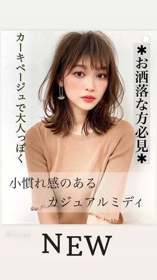 ミディアム ひがし　まさし JYUNESU副代表のヘアスタイル
