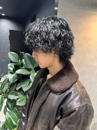 パーマ メンズ 💈フェザーパーマ 須賀俊介💈のヘアスタイル