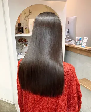 ロング 透明感ワンカラー梅田 ダブルカラー/川上のヘアスタイル