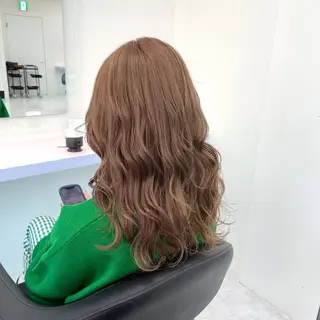 セミロング カラー パーマ ヘアアレンジ メンズ 🤍透明感カラー🤍 ブリーチ🤍AINEのヘアスタイル