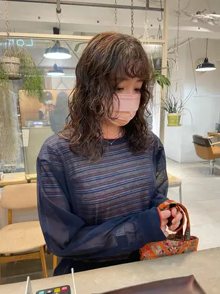 ロング パーマ ヘアアレンジ 小顔レイヤー×コンパ クトボブ/林隆平のヘアスタイル