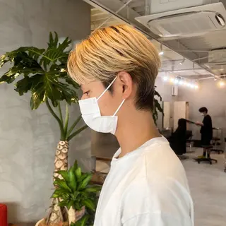 カラー パーマ メンズ スパイキーショート/ メンズヘア/hugeのヘアスタイル