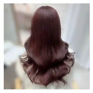 ロング カラー ヘアアレンジ 🖤kana/艶髪/ 韓国風暗髪カラー🖤のヘアスタイル