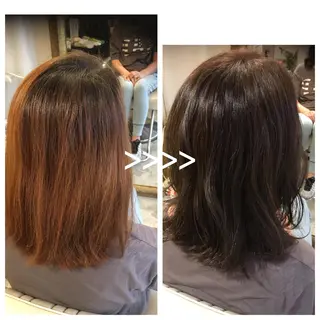 ミディアム カラー Lumderica(ラムデリカ)所属・横浜/元町/石川町 ラムデリカYUKAのヘアスタイル