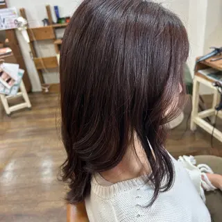 ミディアム カラー 徳 永のヘアスタイル