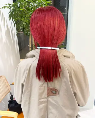 セミロング ラベンダーカラー＆ ミルクティー太田のヘアスタイル