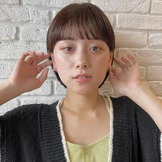 ショート カラー 🌱ボブ/レイヤー/ ベージュ/あやみ✨のヘアスタイル