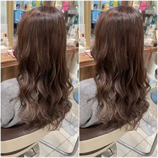 ロング カラー 全席個室　暖色カラー Zina松園優香🌸のヘアスタイル