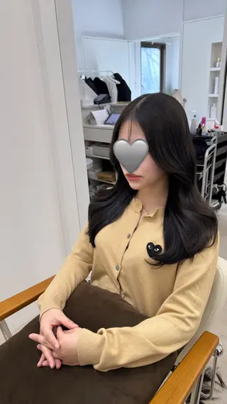 セミロング 韓国風cut/ 縮毛矯正/正岡幹康のヘアスタイル