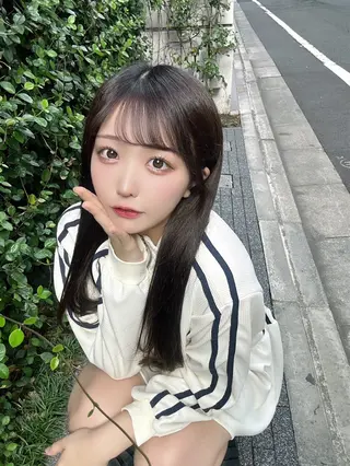 ロング カラー 🧸髪質改善ケアカラ ー/アイドル前髪🧸のヘアスタイル