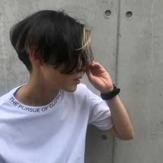 ミディアム カラー メンズ 住本 大明のヘアスタイル