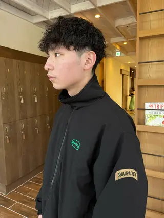 パーマ メンズ 松野 心音のヘアスタイル