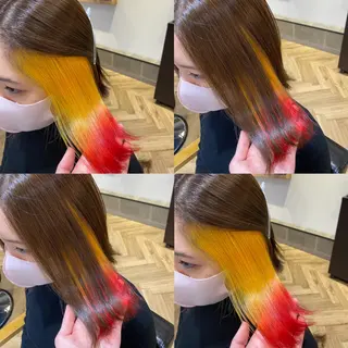 ミディアム カラー 艶カラー/韓国顔周り 🎀mamiのヘアスタイル