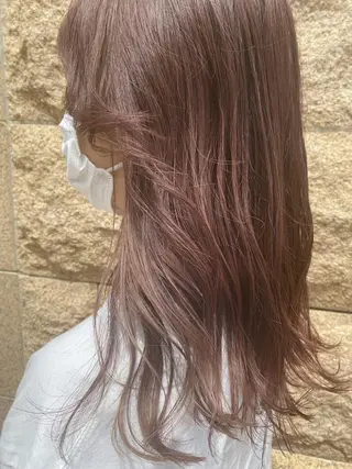 カラー ロング ブリーチなし透明感 カラー✨山仲絢圭のヘアスタイル