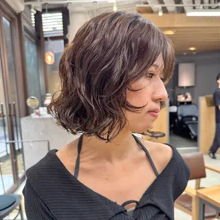 ショート パーマ mee.表参道所属・ボブ/ショート /パーマ/shinのヘアスタイル