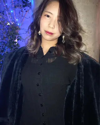 セミロング カラー パーマ ヘアアレンジ メンズ キッズ ネイル マツエク・マツパ 韓国風×透明感カラー 髪質改善オタベシンヤのヘアスタイル