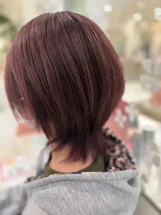 ミディアム カラー 羽山 宇宙のヘアスタイル