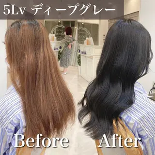 ロング カラー ブリーチなし✨艶髪 カラー𓃲YAGIのヘアスタイル