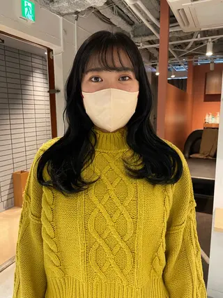 ミディアム カラー レイヤー×初 パーマ|hinakoのヘアスタイル