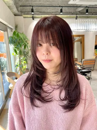 セミロング カラー 🩵ボブ/レイヤー /髪質改善🩵のヘアスタイル