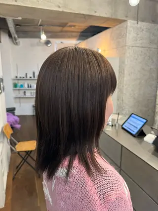 ミディアム カラー 人見知りさんでも安心 奥田 里佳子のヘアスタイル